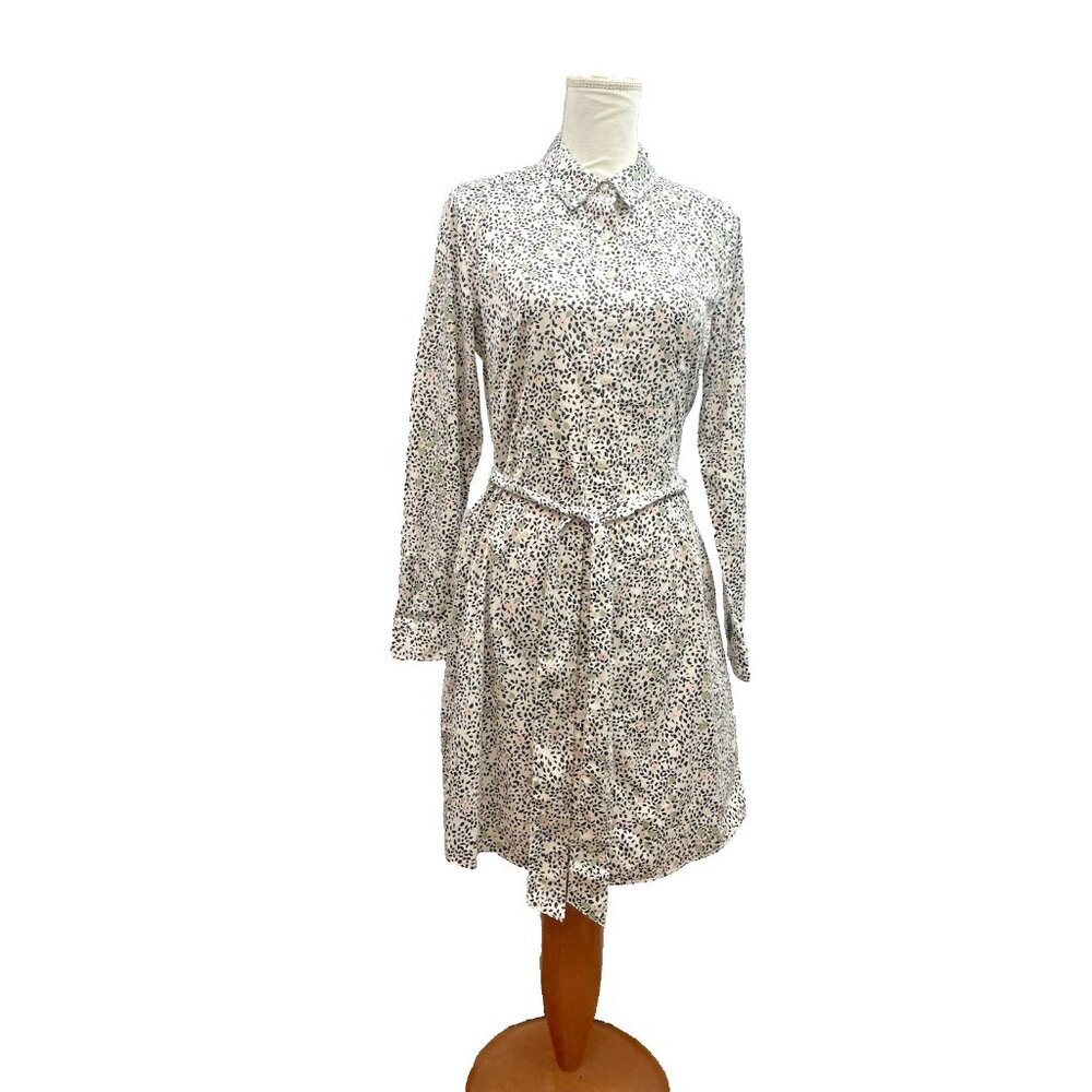 Untuckit Pheobe Tie Waist Midi Shirt Dress Size 10 Floral Long Sleeve - Picture 16 of 16